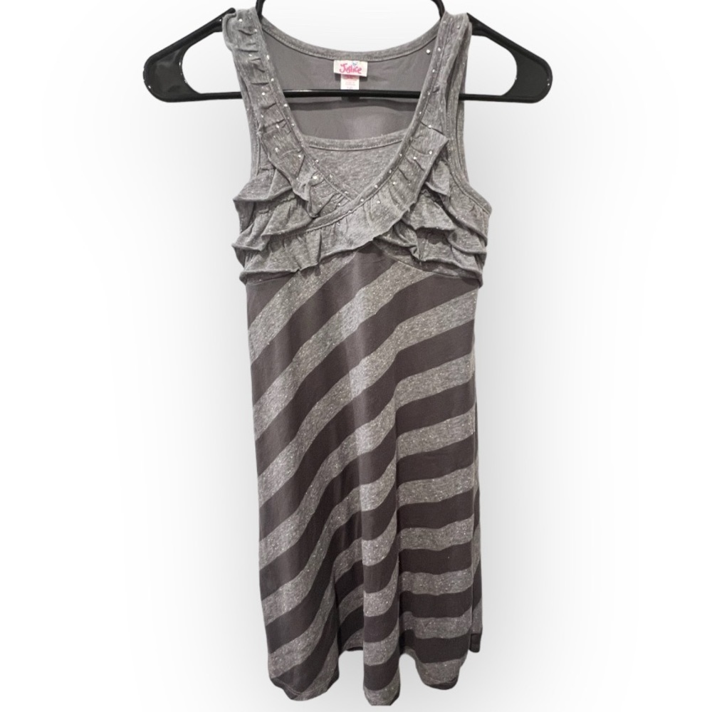 Girls Justice Girls Ruffle gray Dress size 10